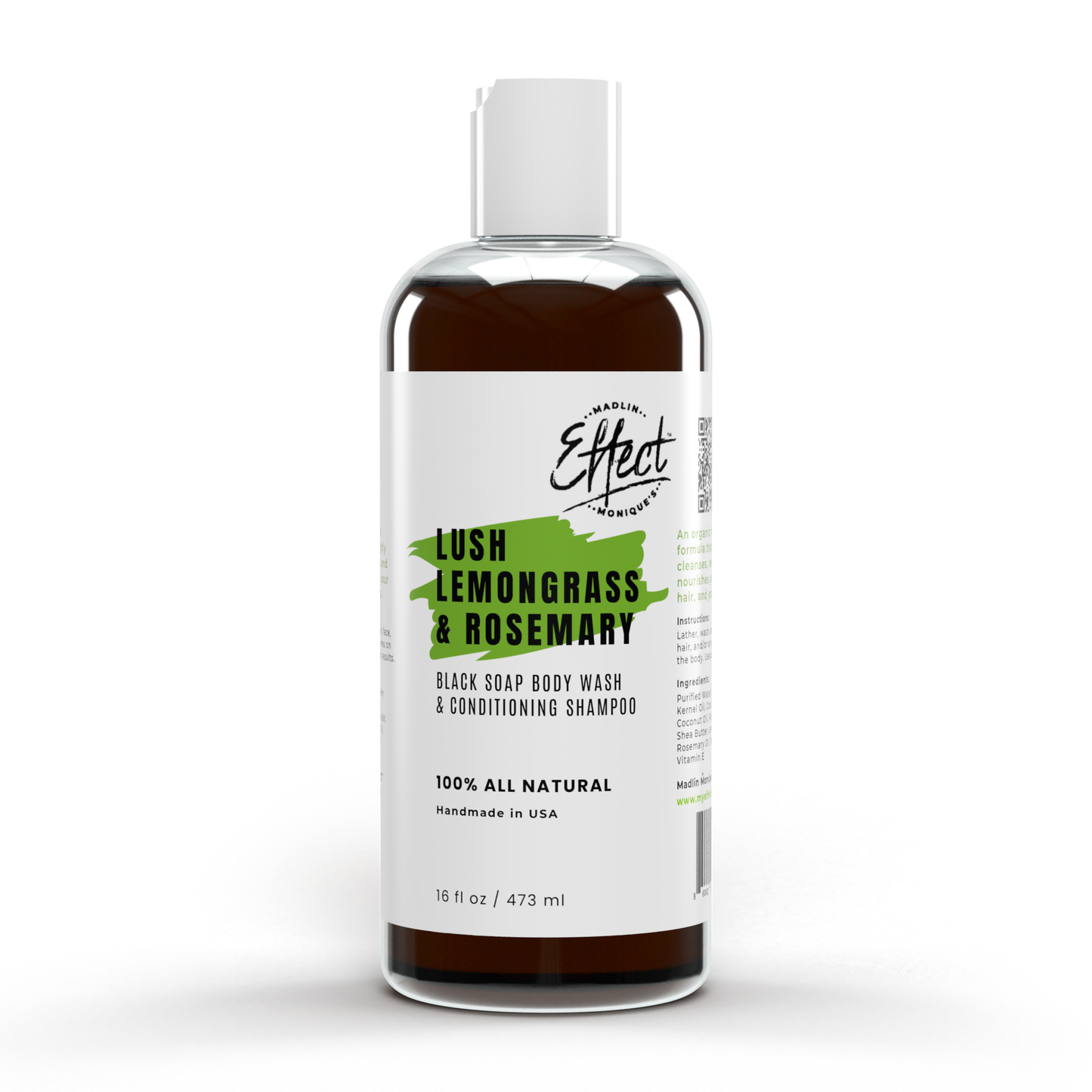 Lush Lemongrass & Rosemary Black Soap Body Wash & Shampoo (2 oz.) | (16 oz.)