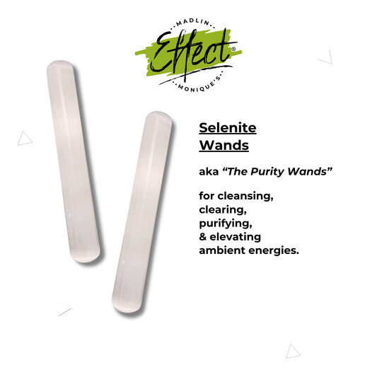 EFFECT Selenite Crystal Wands | 6"